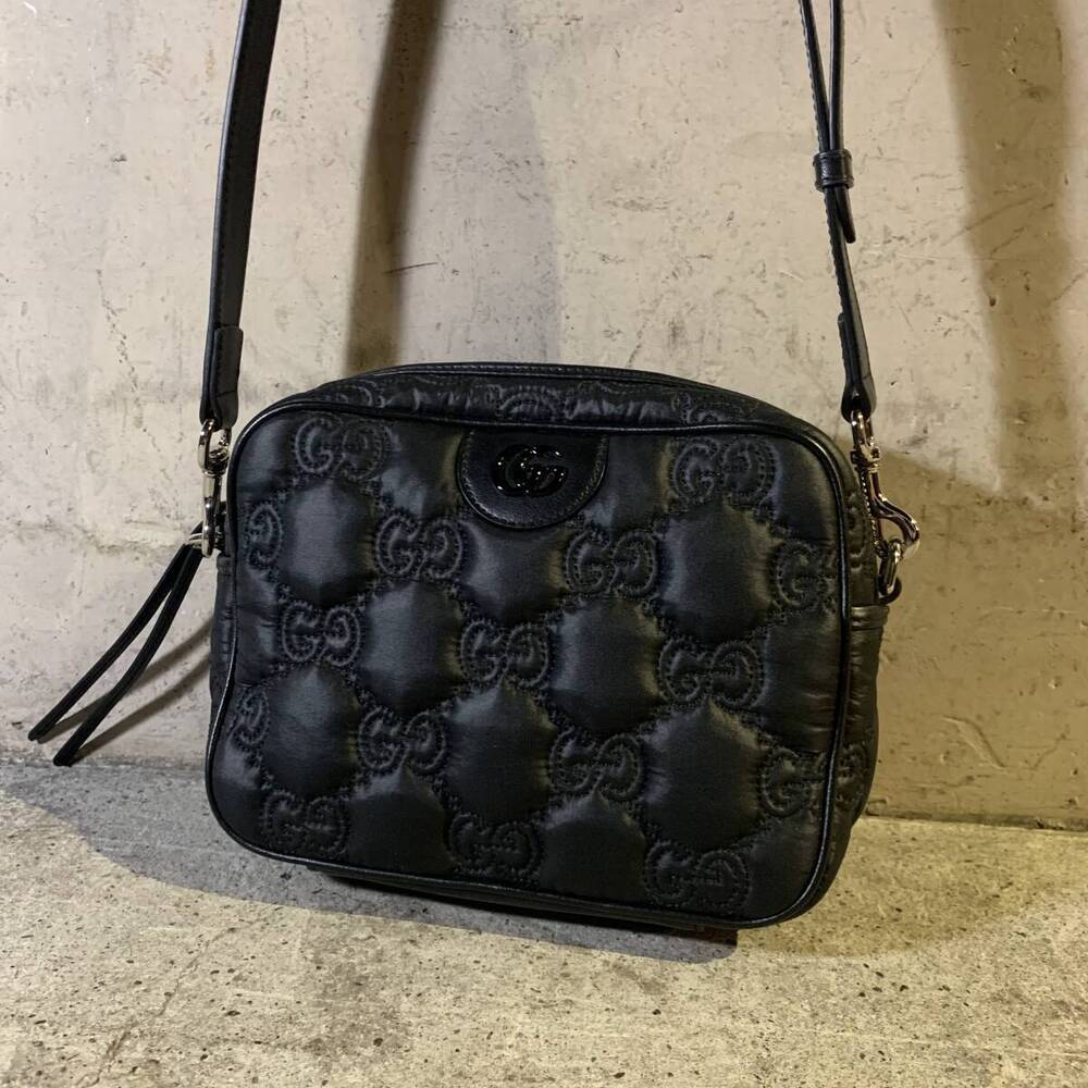 GUCCI GG Matelasse Bag Double GG Quilted Shoulder Handbag